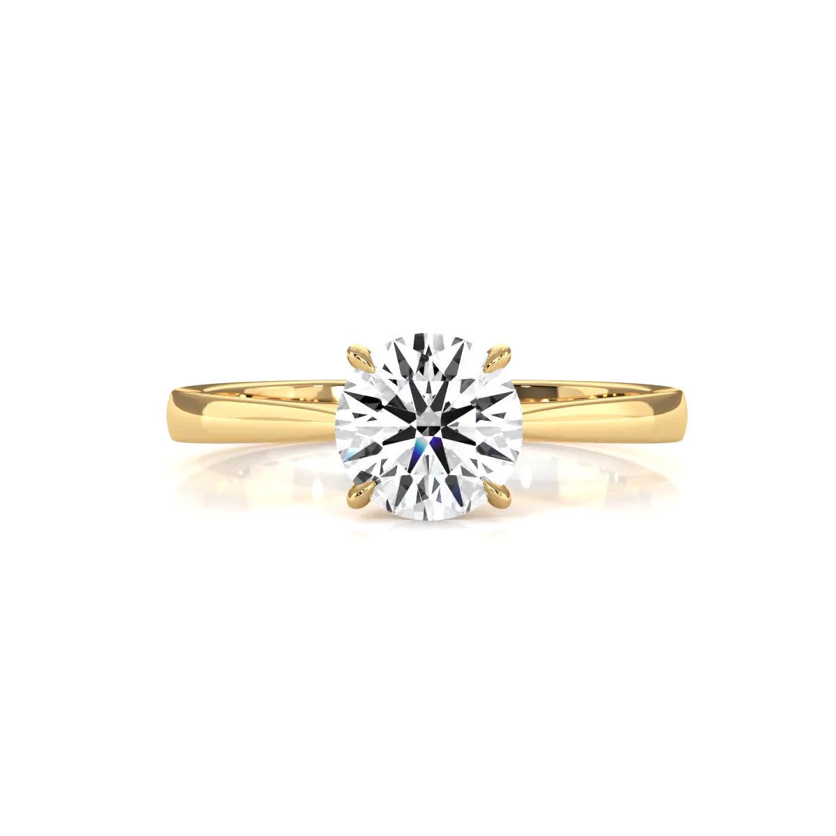 3g Lab Grown Diamond Tapper Solitaire IGI Certified Engagement Ring Setting 2mm 1.00 Ctw.